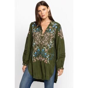 🩷Johnny Was Gila Tunic size L green